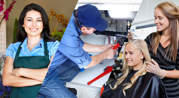 Florist, plumbers and beauty salons are businesses that can benefit from workers’ compensation insurance.