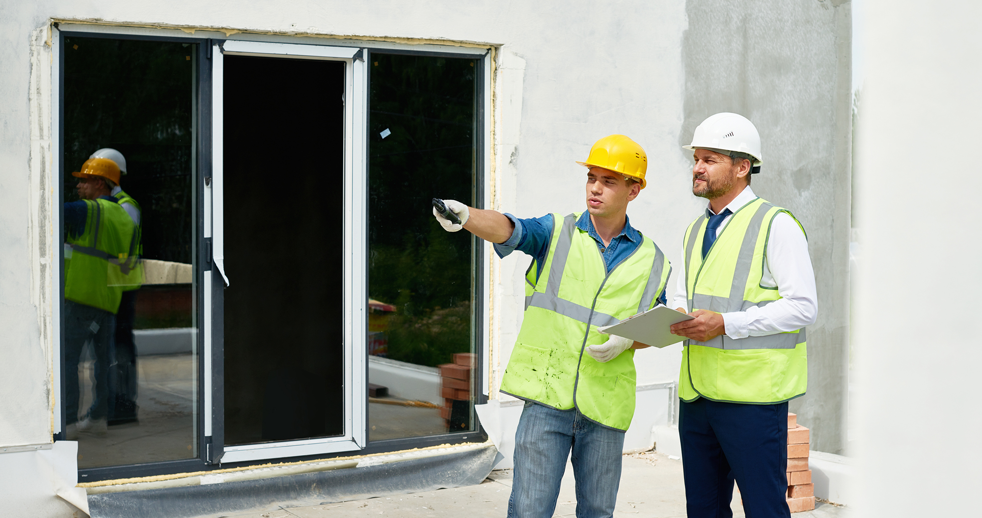 builders at a worksite