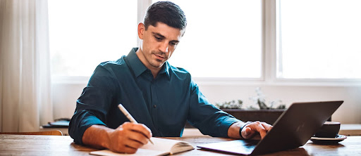 Businessowner signing papers