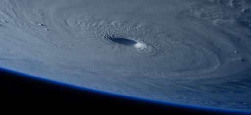 vista de huracan por satelite