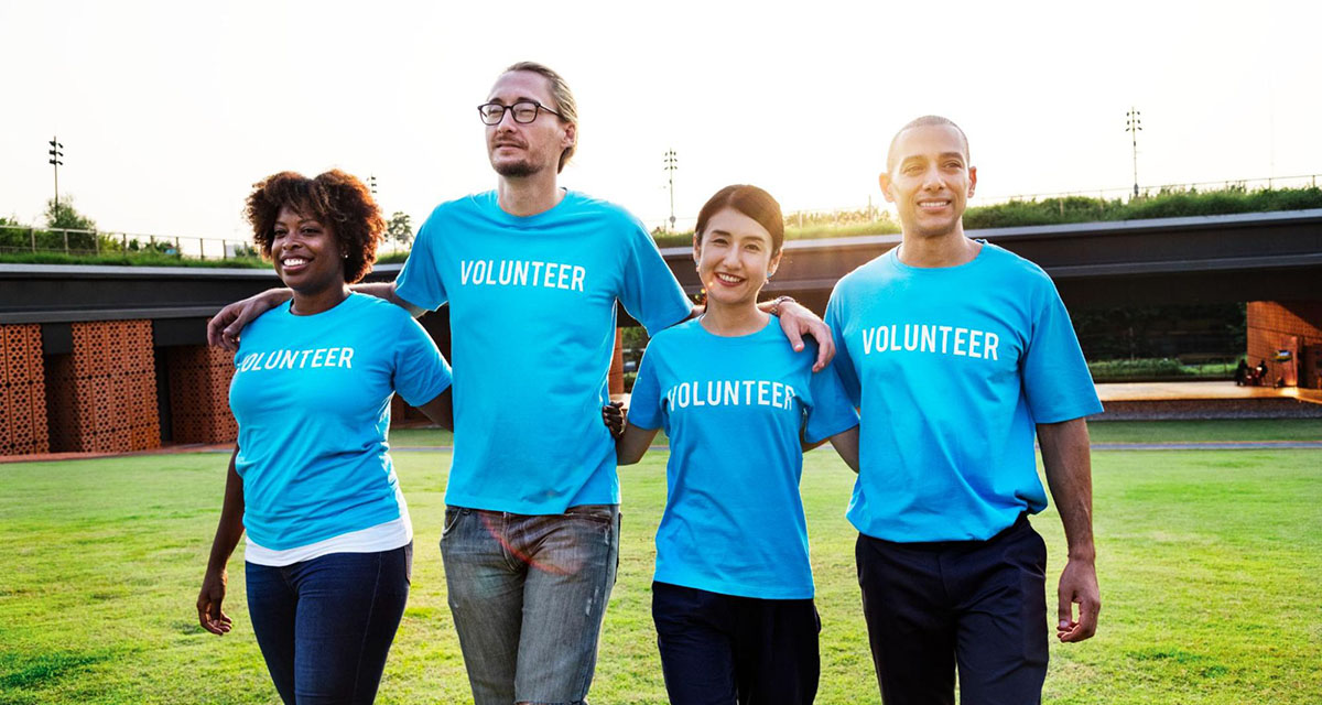 group of volunteers from a non-profit organization